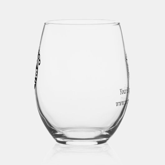 ビジネスロゴWebサイトのシンプルプロモーション ステムなしワイングラス (左)