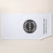 ビジネスロゴWebサイトのプロモーションスワッグカスタム ビーチタオル (正面)