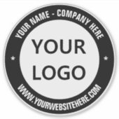 ビジネスロゴWebサイトのプロモーション パーソナライズされた シール (正面)