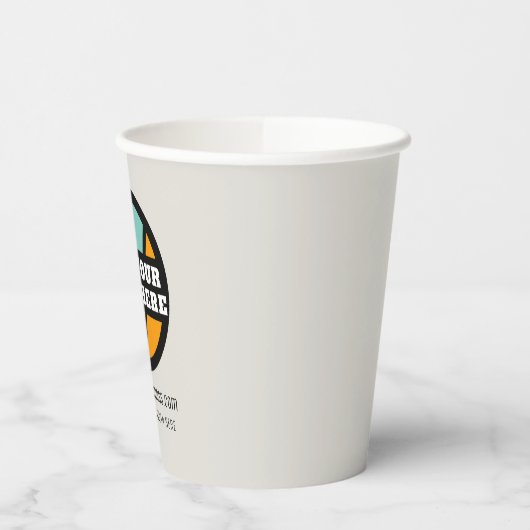 ビジネスロゴWebサイトの会社プロモーションの追加 紙コップ (左)