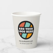 ビジネスロゴWebサイトの会社プロモーションの追加 紙コップ (正面)