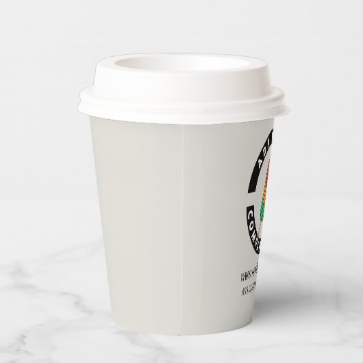 ビジネスロゴWebサイトアドレスのプロモーションの追加 紙コップ (右)
