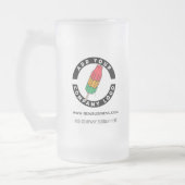 ビジネスロゴWebサイトアドレスイベントの追加 フロストグラスビールジョッキ (左)