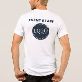 ビジネスロゴWebサイトアドレス従業員の追加 トライブレンドTシャツ (裏面)