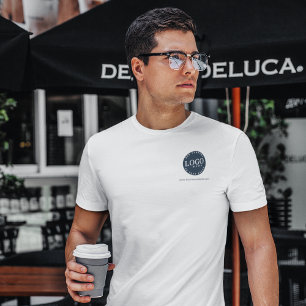 ビジネスロゴWebサイトアドレス従業員の追加 Tシャツ