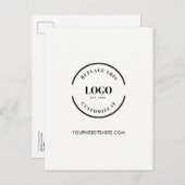 ビジネスロゴWebサイトシンプルの企業のカスタム ポストカード (正面/裏面)