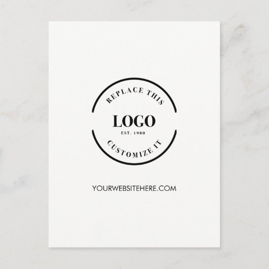ビジネスロゴWebサイトシンプルの企業のカスタム ポストカード (正面)