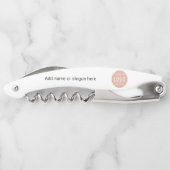 ビジネスロゴWebサイトスローガン従業員スワッグ ソムリエナイフ (裏面)