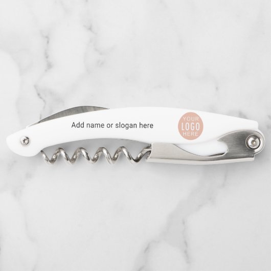 ビジネスロゴWebサイトスローガン従業員スワッグ ソムリエナイフ (裏面)