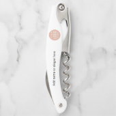 ビジネスロゴWebサイトスローガン従業員スワッグ ソムリエナイフ (裏面)