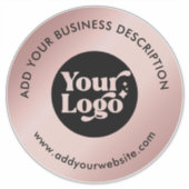 ビジネスロゴWebサイトバラ金ゴールド車ウィンドウデカール シール (正面)