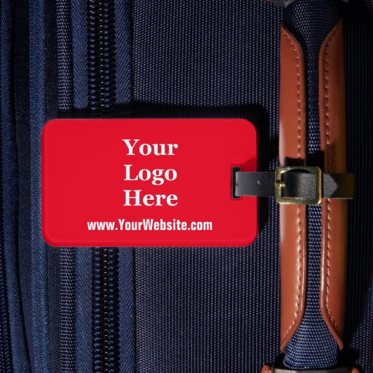 ビジネスロゴWebサイトブライト赤と白 ラゲッジタグ (正面インサイチュ4)