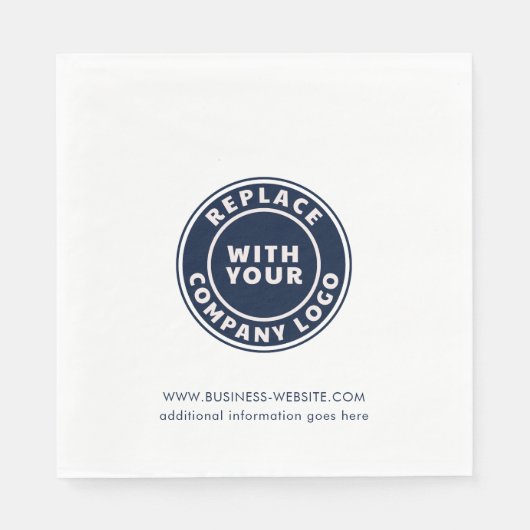 ビジネスロゴWebサイト企業のの追加カスタム方法 スタンダードランチョンナプキン (正面)