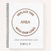 ビジネスロゴWebサイト名（白） ノートブック (正面)