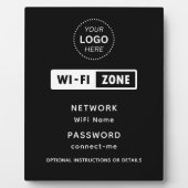 ビジネスロゴWiFiネットワークとパスワードの詳細 フォトプラーク (正面)