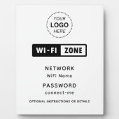 ビジネスロゴWiFiネットワークとパスワードの詳細 フォトプラーク (正面)