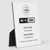ビジネスロゴWiFiネットワークとパスワードの詳細 フォトプラーク (側面)