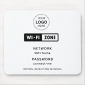 ビジネスロゴWiFiネットワークとパスワードの詳細 マウスパッド (正面)
