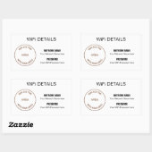 ビジネスロゴWifi詳細オフィスイベント訪問者 長方形シール (シート)