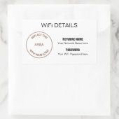 ビジネスロゴWifi詳細オフィスイベント訪問者 長方形シール (バッグ)