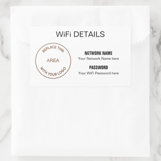 ビジネスロゴWifi詳細オフィスイベント訪問者 長方形シール (バッグ)