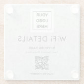 ビジネスロゴWifi詳細Workspace Decor ガラスコースター (裏面)