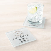 ビジネスロゴWifi詳細Workspace Decor ガラスコースター (アングル)