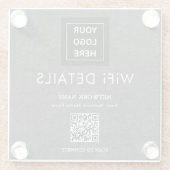 ビジネスロゴWifi詳細Workspace Decor Glass C ガラスコースター (裏面)
