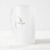 ビジネスロシンプルゴのクリーンミニマル会社 フロストグラスビールジョッキ (正面左)