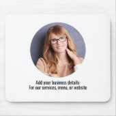 ビジネスロシンプルゴのミニマリスト白黒 マウスパッド (正面)