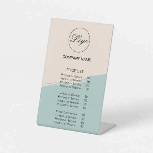 ビジネスロシンプルゴ価格表 台座サイン (正面)