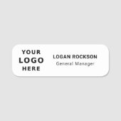 ビジネスロシンプルゴ従業員セーフピン/磁気 名札 (正面)