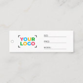 ビジネスロシンプルゴ衣料品ビジネス価格ラベル スキニー名刺 (正面)