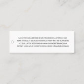 ビジネスロシンプルゴ衣料品ビジネス価格ラベル スキニー名刺 (裏面)