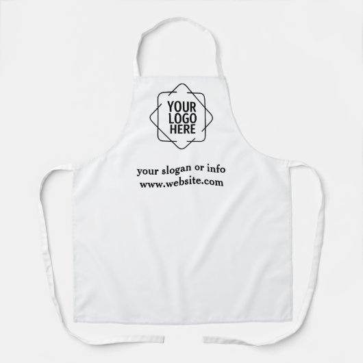 ビジネスロモダンゴミニマルシンプルのクリーンホワイト エプロン (正面)