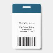 ビジネスロモダンゴ従業員の写真 バッジ (裏面)