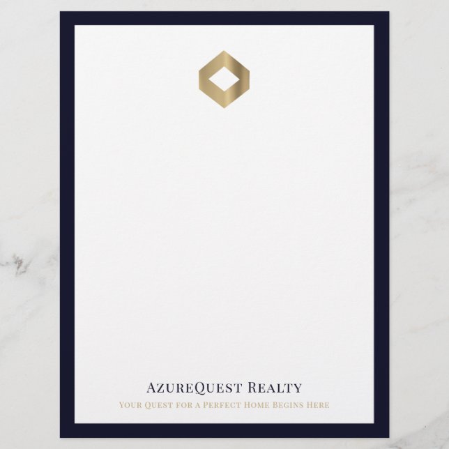 ビジネスロモダンゴLuxury Navy縁ど レターヘッド (正面)