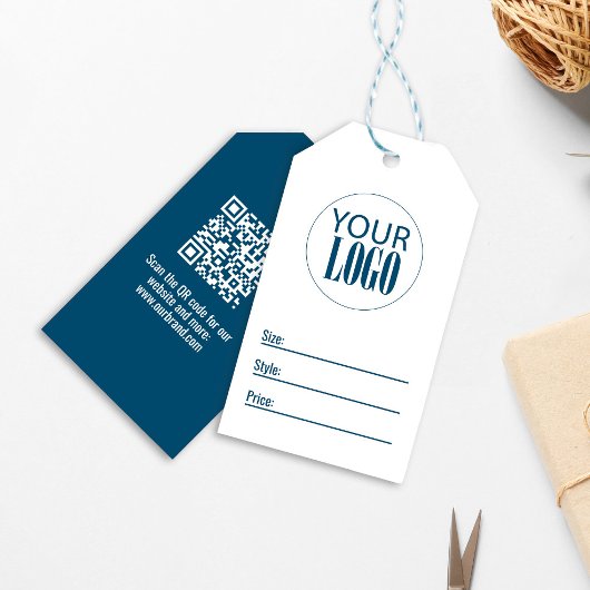 ビジネスロモダンゴQRコード価格ラベル ギフトタグ