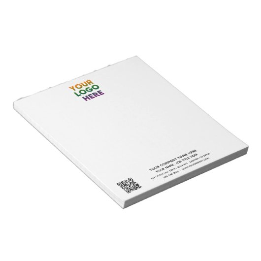 ビジネスロ企業のゴとQRコードが未整列 ノートパッド (アングル)
