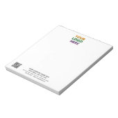 ビジネスロ企業のゴとQRコードが未整列 ノートパッド (回転)