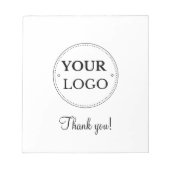 ビジネスロ企業のゴのカスタムメッセージ ノートパッド (正面)