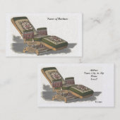 ビジネスヴィンテージの理髪店の椅子の名刺 名刺 (正面/裏面)