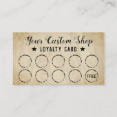 ビジネスヴィンテージ紙ロイヤリティカード 名刺 (正面)