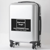 ビジネス上の場所Black Large Rectangle Vinyl シール (スーツケース)