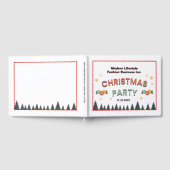 ビジネス企業のおもしろいクリスマスパーティーカスタム ゲストブック (全面)