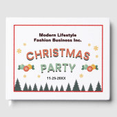 ビジネス企業のおもしろいクリスマスパーティーカスタム ゲストブック (正面)