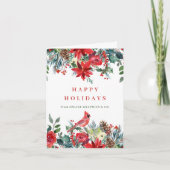 ビジネス企業ののラッエレガントクな赤フローラロゴ シーズンカード (正面)