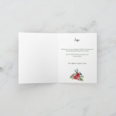 ビジネス企業ののラッエレガントクな赤フローラロゴ シーズンカード (内部)