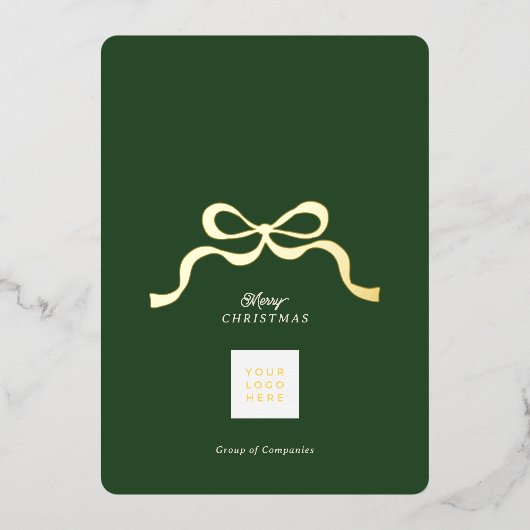 ビジネス企業のの感謝と季節のごあいさつ 箔シーズンカード (正面)