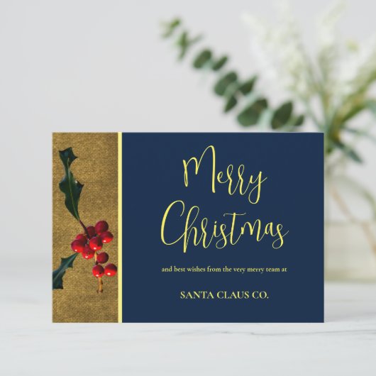 ビジネス企業のエレガントユニークホリデーカード サンキューカード (スタンド正面)